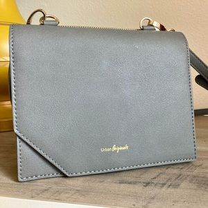 NEW! Urban Originals Crossbody Bag - Gray with Gold Hardware